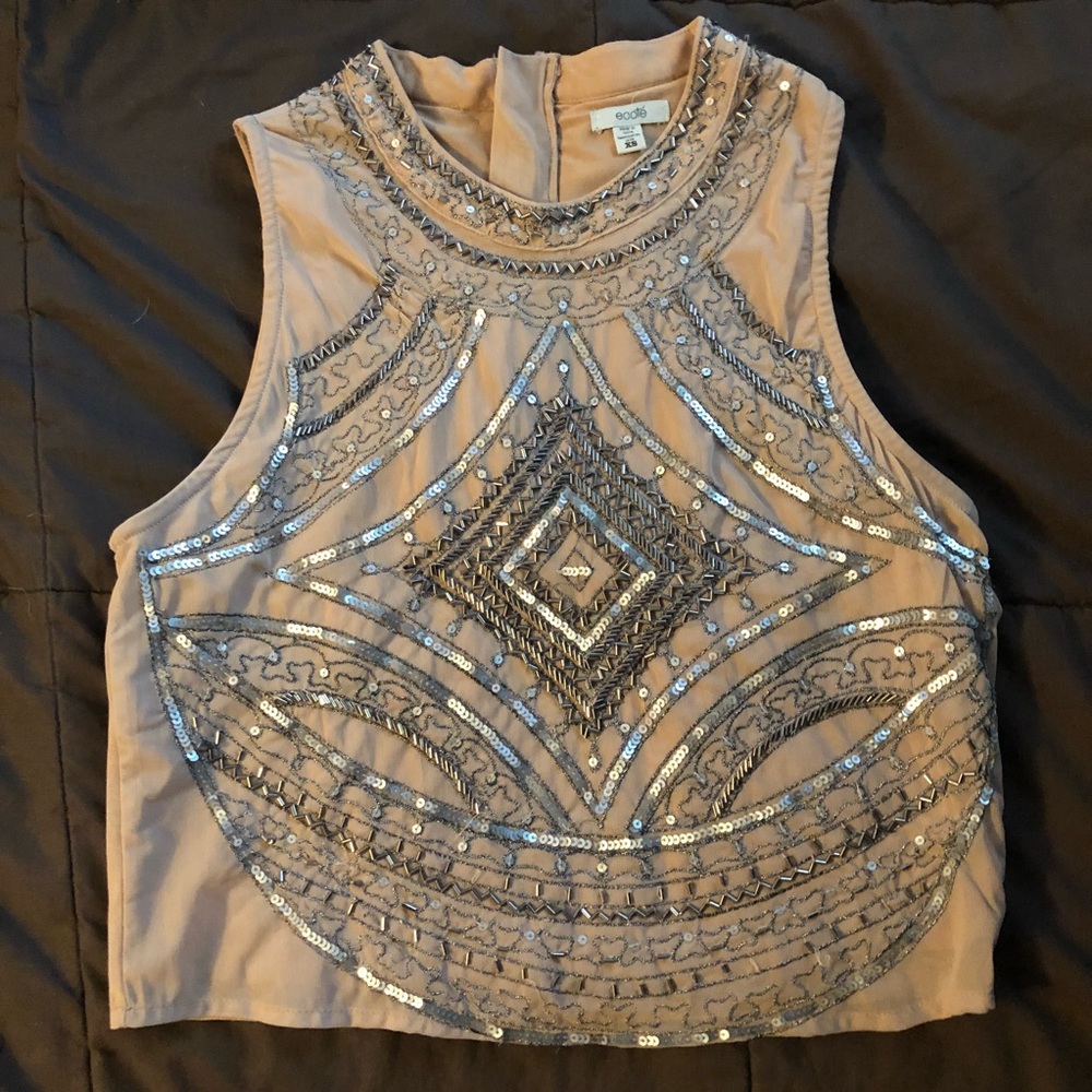 Urban Outfitters/ Ecote Embroidered Crop-Top
